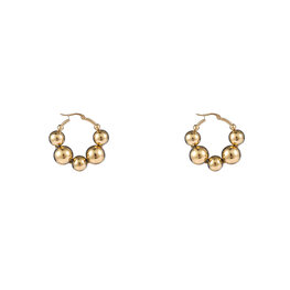 Oorbellen E4884-2 Big balls hoop goud - Day&Eve Oorbellen E4884-2 Big balls hoop goud - Day&Eve