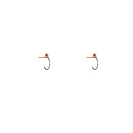 Oorbellen E4833-3 Top stone hoop goud - Day&Eve Oorbellen E4833-3 Top stone hoop goud - Day&Eve