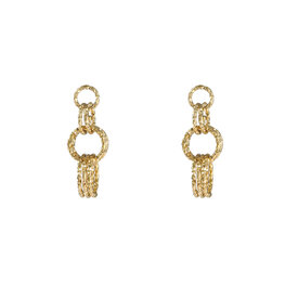 Oorbellen E4855-2 Lots of rings earring goud - Day&Eve Oorbellen E4855-2 Lots of rings earring goud - Day&Eve