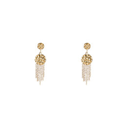 Oorbellen E4907-2 small hammered dangle goud - Day&Eve Oorbellen E4907-2 small hammered dangle goud - Day&Eve