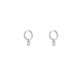 Oorbellen E4829-1 mini heart hoop zilver - Day&Eve Oorbellen E4829-1 mini heart hoop zilver - Day&Eve