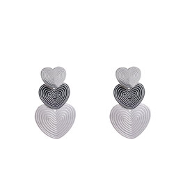 Oorbellen E4869-1 fingerprint hearts earring zilver - Day&Eve Oorbellen E4869-1 fingerprint hearts earring zilver - Day&Eve