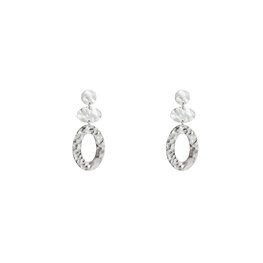 Oorbellen E4925-1 hammerd dangle zilver - Day&Eve Oorbellen E4925-1 hammerd dangle zilver - Day&Eve