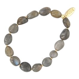 Armband halfedelsteen tumble stones labradorite FJ7164 - Fushi Armband halfedelsteen tumble stones labradorite FJ7164 - Fushi