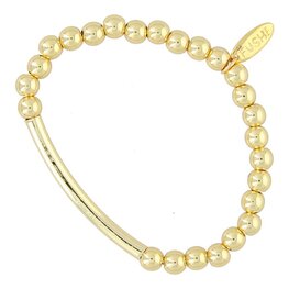 Armband 6mm rond en buis FJ7148 goud - Fushi Armband 6mm rond en buis FJ7148 goud - Fushi