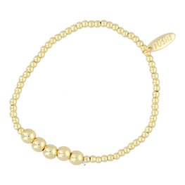 Armband 3mm rond met 5x6mm in midden FJ6918 goud - Fushi Armband 3mm rond met 5x6mm in midden FJ6918 goud - Fushi