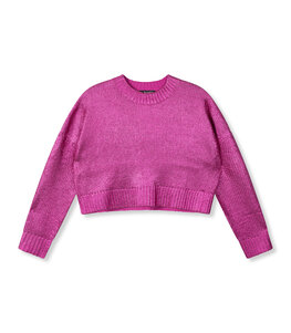 Trui/sweater cropped metallic May fuchsia - Refined Department Trui/sweater cropped metallic May fuchsia - Refined Department