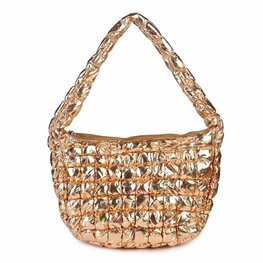 Shopper puffer goud/rosé