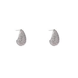 Oorbellen E4706-1 Strassed Haily Drop 25 mm Zilver - Day&Eve Oorbellen E4706-1 Strassed Haily Drop 25 mm Zilver - Day&Eve