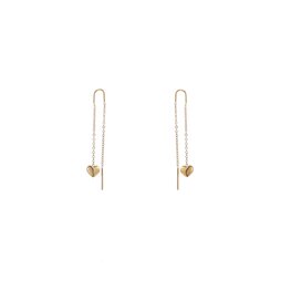 Oorbellen E4819-2 pull-trough heart earring goud - Day&Eve Oorbellen E4819-2 pull-trough heart earring goud - Day&Eve