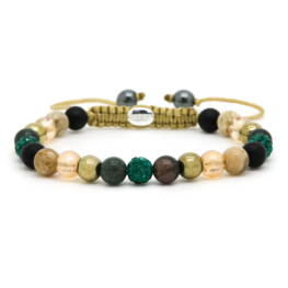 Armband spiral Anne green crystal xs - Karma Armband spiral Anne green crystal xs - Karma