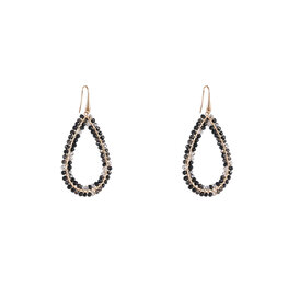 Oorbellen E4555-1 Beads drop black mix - Day&Eve Oorbellen E4555-1 Beads drop black mix - Day&Eve