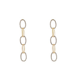 Oorbellen E4615-2 shiny link drop goud - Day&Eve Oorbellen E4615-2 shiny link drop goud - Day&Eve