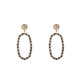 Oorbellen E4560-1 hexagon dangle black - Day&Eve Oorbellen E4560-1 hexagon dangle black - Day&Eve