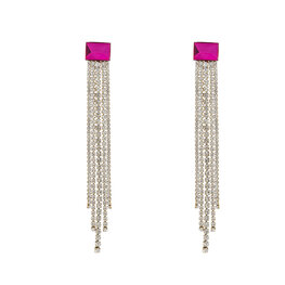 Oorbellen E4879-2big stone strass earring goud- Day&Eve Oorbellen E4879-2big stone strass earring goud- Day&Eve