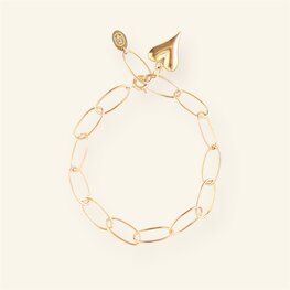 Armband MH15 Charlie hartje goud - MableHappiness