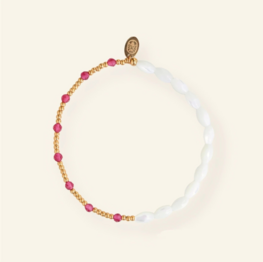 Armband MH57 bobbie pink - MableHappiness