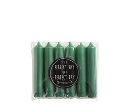 Kaarsjes Bottle green per 6st.
