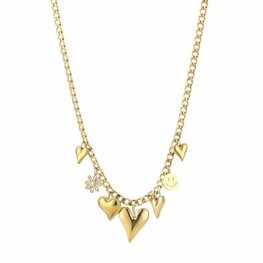 Bedelketting smily love - goud Bedelketting smily love - goud