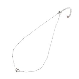 Ketting TN1327-1 double heart zilver - Day&Eve Ketting TN1327-1 double heart zilver - Day&Eve