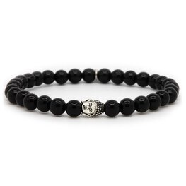Armband Otto Silver Buddha Bead 6mm/21cm - Karma Him Armband Otto Silver Buddha Bead 6mm/21cm - Karma Him