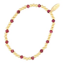 Armband 4mm facet red ruby jade FJ7232 goud - Fushi