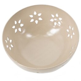 Schaaltje bloemen zand