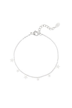 Armband cute stars - zilver