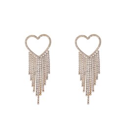 Oorbellen E4881-2 big strass heart earring goud- Day&Eve Oorbellen E4881-2 big strass heart earring goud- Day&Eve