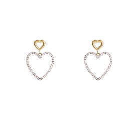 Oorbellen E4490-2 pearl hearts goud- Day&Eve Oorbellen E4490-2 pearl hearts goud- Day&Eve