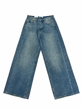 Jeans wide leg glitter jeans Blue - Pinned by K Jeans wide leg glitter jeans Blue - Pinned by K