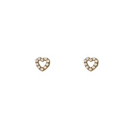 Oorbel E4900-2 pearly heart stud goud - Day&Eve Oorbel E4900-2 pearly heart stud goud - Day&Eve