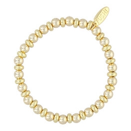 Armband 6mm donut en rond FJ8077 goud - Fushi Armband 6mm donut en rond FJ8077 goud - Fushi