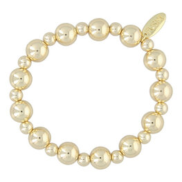 Armband 6&10mm rond FJ8162 goud - Fushi Armband 6&10mm rond FJ8162 goud - Fushi