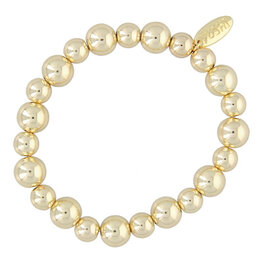 Armband 8&10mm rond FJ8161 goud - Fushi