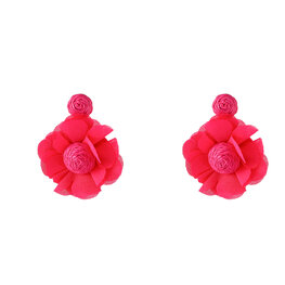 Oorbellen E5078-4 Cotton flower pink - Day&Eve Oorbellen E5078-4 Cotton flower pink - Day&Eve