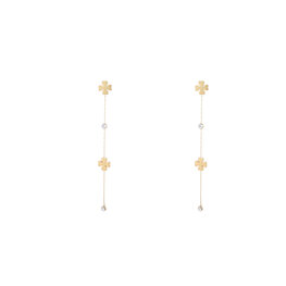 Oorbellen E5236-2 Fine clover dangle goud - Day&Eve Oorbellen E5236-2 Fine clover dangle goud - Day&Eve