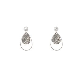 Oorbellen E5306-1 Double drop dangle zilver - Day&Eve Oorbellen E5306-1 Double drop dangle zilver - Day&Eve