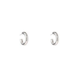 Oorbellen E5392-1 Striped hollow hoop zilver - Day&Eve Oorbellen E5392-1 Striped hollow hoop zilver - Day&Eve
