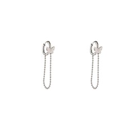 Oorbellen E5298-1 Butterfly hoop zilver - Day&Eve Oorbellen E5298-1 Butterfly hoop zilver - Day&Eve