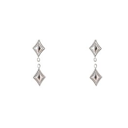 Oorbellen E5294-1 Double diamond stud zilver - Day&Eve Oorbellen E5294-1 Double diamond stud zilver - Day&Eve