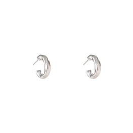 Oorbellen E5386-1 Twisted small creole zilver - Day&Eve Oorbellen E5386-1 Twisted small creole zilver - Day&Eve