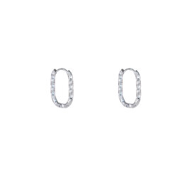 Oorbellen E5411-1 Twisted oval hoop zilver - Day&Eve Oorbellen E5411-1 Twisted oval hoop zilver - Day&Eve