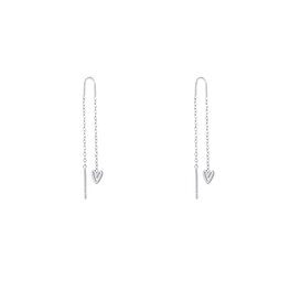 Oorbellen E5444-1 Go trough heart zilver - Day&Eve Oorbellen E5444-1 Go trough heart zilver - Day&Eve