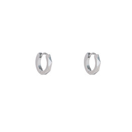 Oorbellen E5413-1 Small facet creole zilver - Day&Eve Oorbellen E5413-1 Small facet creole zilver - Day&Eve