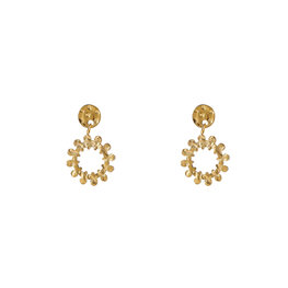 Oorbellen E5328-2 Small flower dangle goud - Day&Eve Oorbellen E5328-2 Small flower dangle goud - Day&Eve