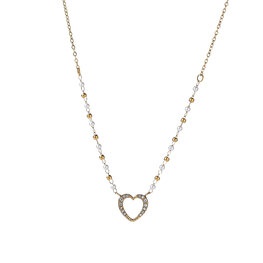Ketting N5219-2 Mini pearls + heart necklace goud- ​​​​​​​Day&Eve Ketting N5219-2 Mini pearls + heart necklace goud- ​​​​​​​Day&Eve
