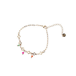 Armband B5269-2 clovers rainbow goud - Day&Eve Armband B5269-2 clovers rainbow goud - Day&Eve
