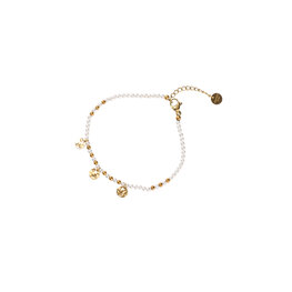 Armband B5287-3 petals pearl goud - Day&Eve Armband B5287-3 petals pearl goud - Day&Eve