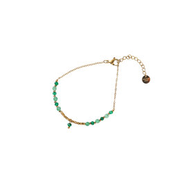 Armband B5282-2 small beads groen goud - Day&Eve Armband B5282-2 small beads groen goud - Day&Eve